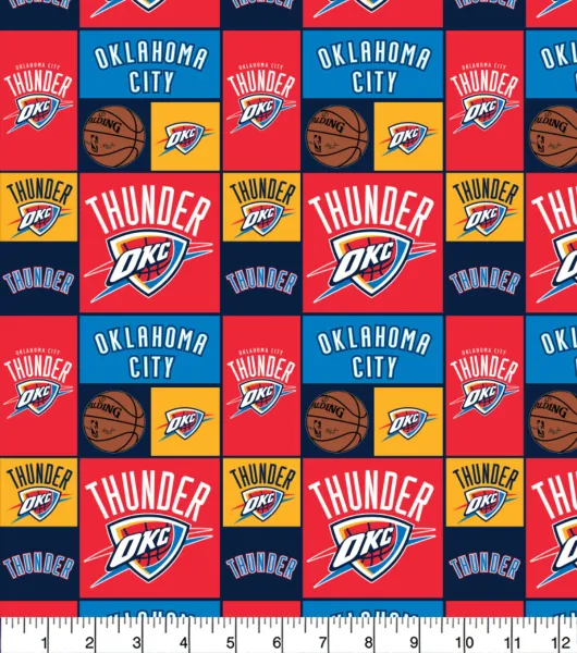 Oklahoma City Thunder Cotton Fabric Patch