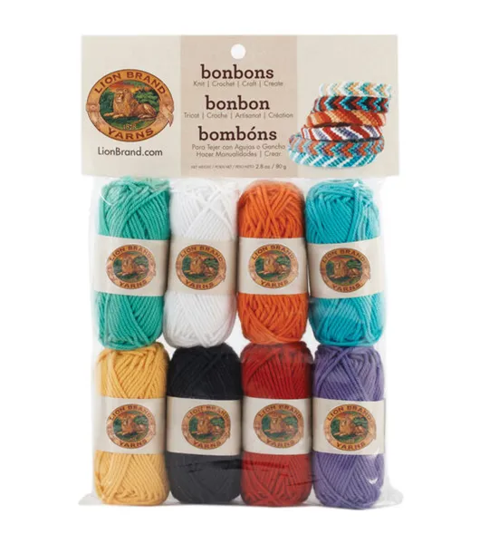 Lion Brand Yarn Bonbons Pastels Mini Yarn Variety Pack Light