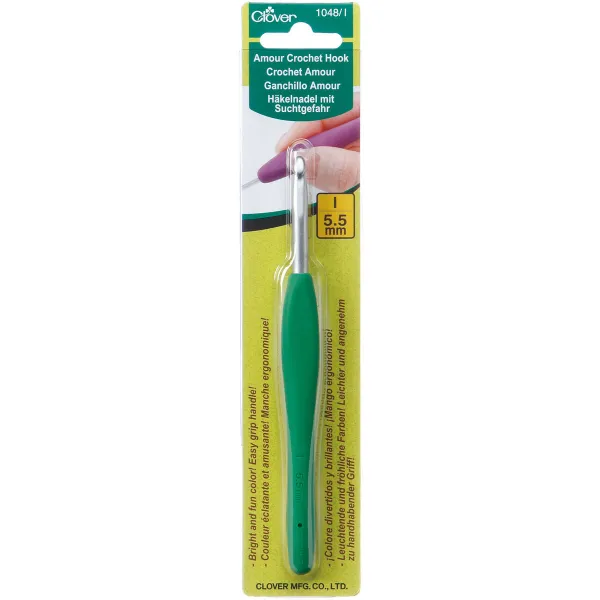 Clover Soft Touch Crochet Hook Size B1 2.25mm