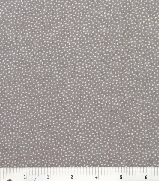 Keepsake Calico Cotton Fabric  Gray Metallic Dot