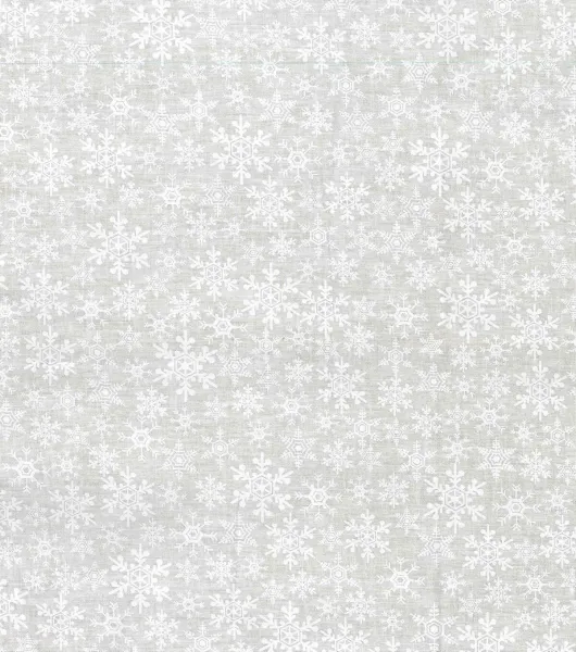 Tossed Silver Snowflakes Christmas Cotton Fabric by Joann