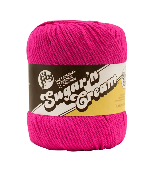 HOT PINK Solid Lily Sugar'n Cream Yarn