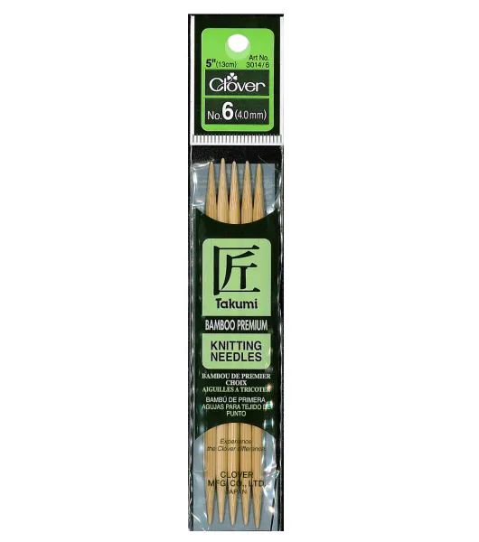 Clover, Takumi Bamboo Circular Knitting Needles: 9″ – Copper