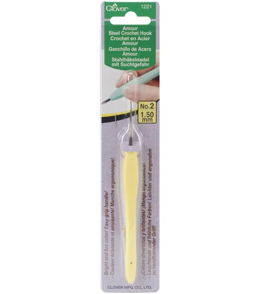 Clover Amour Steel Crochet Hook - Size 8 (0.90 mm)