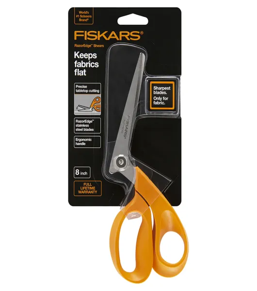 Fiskars Amplify RazorEdge Fabric Scissors - 10 Heavy Duty Fabric  Shears with Ergonomic Handle - Orange : Fiskars: Home & Kitchen