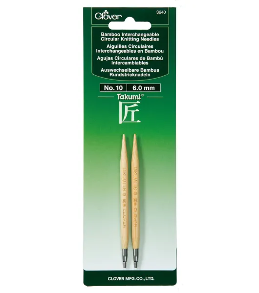 Clover 2pk Interchangeable 10/6mm Circular Knitting Needle Set by Clover