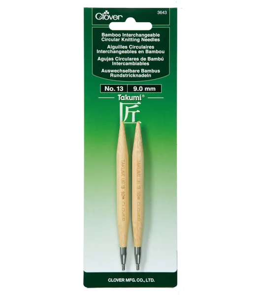 Clover 2pk Interchangeable 13/9mm Circular Knitting Needle Set by