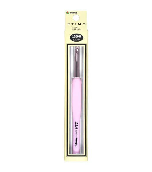 Tulip 1.00mm Etimo Rose Steel Crochet Hook with Cushion Grip No. 6