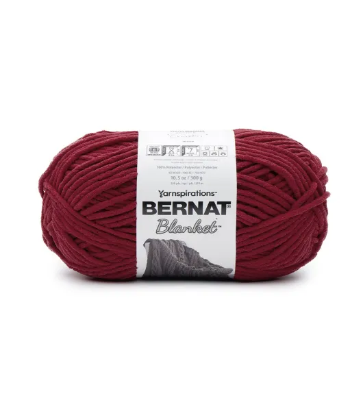 Bernat Blanket Yarn Burgundy And Grey