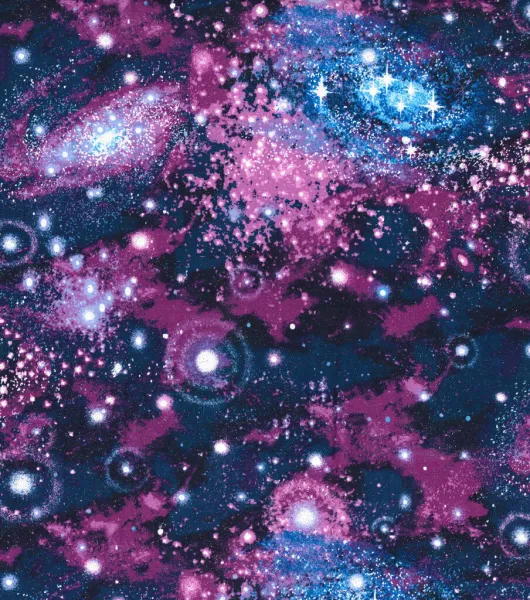 Fabric Traditions Novelty Cotton Fabric Galaxy Purple Glitter by Fabric  Traditions