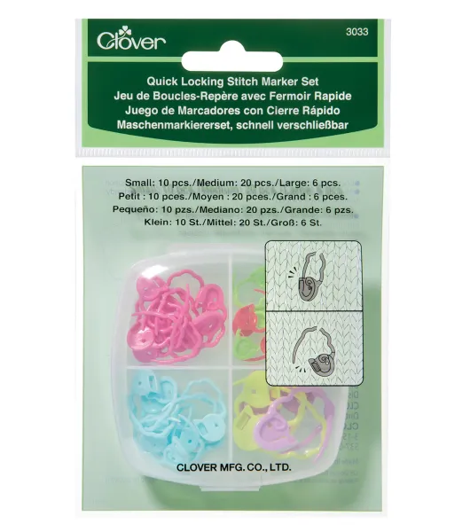 Clover Quick Locking Stitch Marker Set