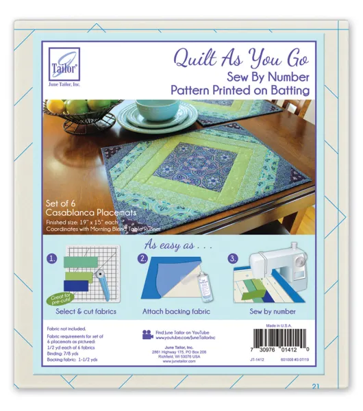 June Tailor Quilt As You Go Batting Table Runner Morning Blend