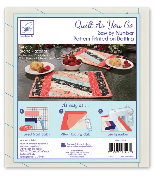 June Tailor Quilt As You Go Express Batting Sophisticated Strips