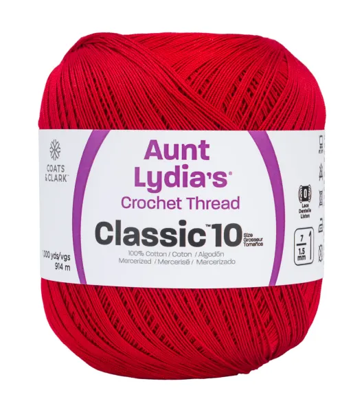 Aunt Lydia's Crochet Cotton Classic Jumbo Size 10, White