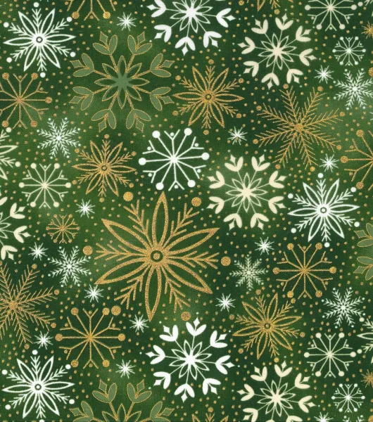 Christmas Cotton Fabric by the Yard,100% Cotton Fabric,christmas Fabric,  Green Fabric, Snowflake, Winter, Christmas Deer, Cotton Material 