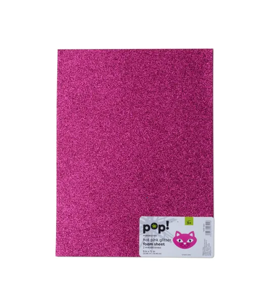 Pop! 2mm Glitter Foam Sheet 9x12 - Green - Kids Foam Sheets - Kids