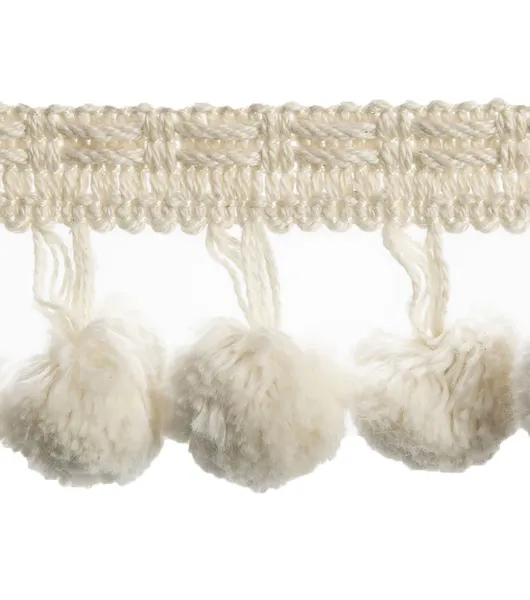 Simplicity Jumbo Cotton Pom Pom Trim 2'' Natural by Joann