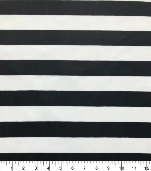 black and white striped knit fabric