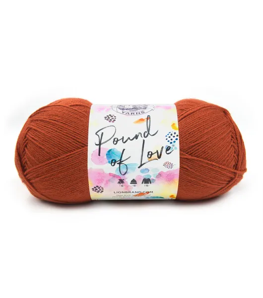 Lion Brand Jiffy Yarn-1 Ball-Rose-sku 310607