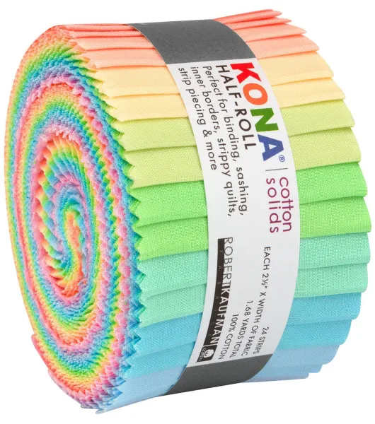 2.5 Kona Cotton Solids Not Quite White Jelly Roll Strips by