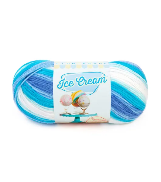  Lion Brand Yarn (1 Skein) Ice Cream Baby Yarn, Parfait, 1182  Foot (Pack of 1)