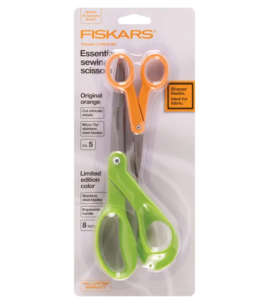 Fiskars Scissors 8 inch Left Hand, Orange