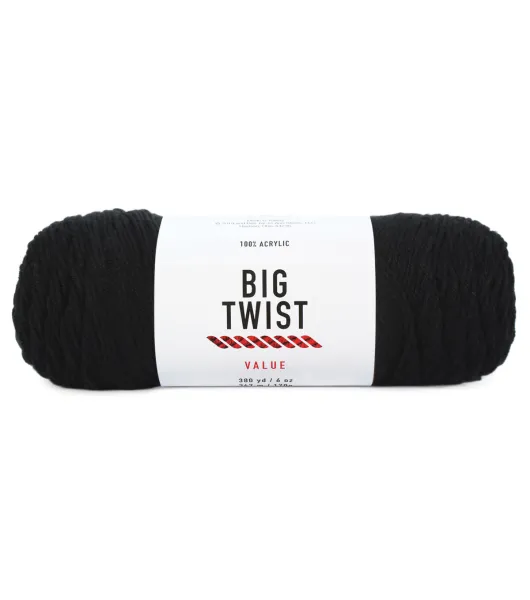 6oz Solid Medium Weight Acrylic 380yd Value Yarn by Big Twist by Big Twist