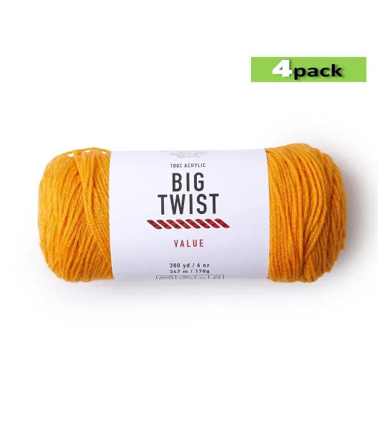 Craft Smart Value Solid Yarn - Orange - 7 oz