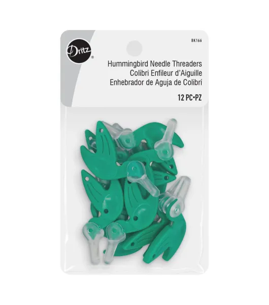 Dritz Hummingbird Needle Threaders, Green, 12 pc by Dritz