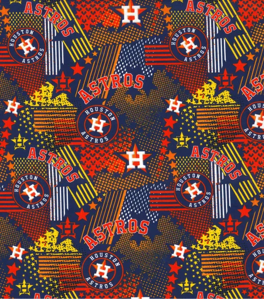 Fabric Traditions Houston Astros Fleece Fabric Vintage
