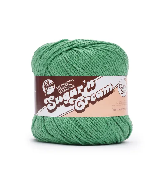 Sugar and Cream Cotton Yarn in Mod Green, Regular Size Cotton Yarn