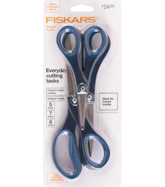 Fiskars 8 Straight Recycled Scissors Black