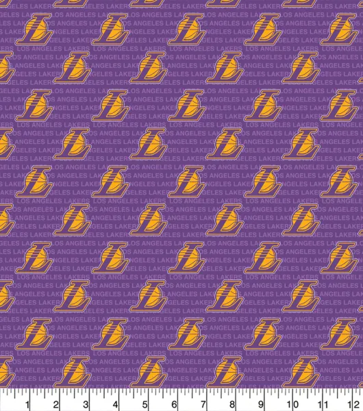 Lakers Cotton Fabric 44 Width 