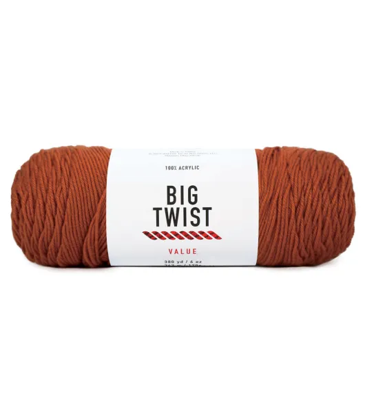 6oz Solid Medium Weight Acrylic 380yd Value Yarn by Big Twist by Big Twist