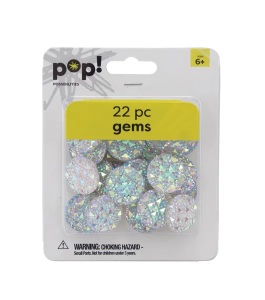 POP! 3mm Adhesive Gem Sticker Crystal 2x12