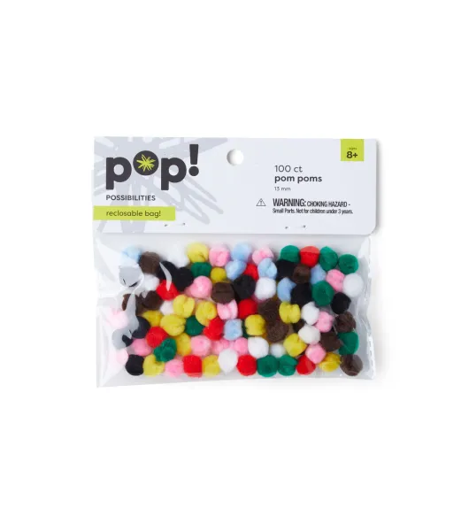 POP! Poms 5in Red 100pc