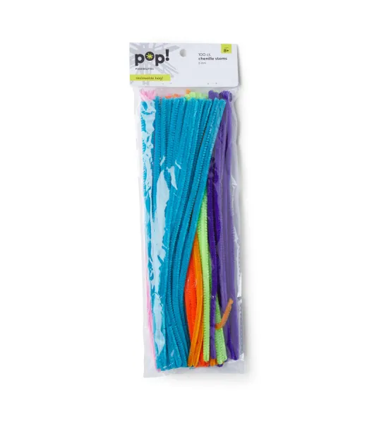 6mm Multicolor Assorted Chenille Stems 100pc by POP! by POP! | Joann x  Ribblr