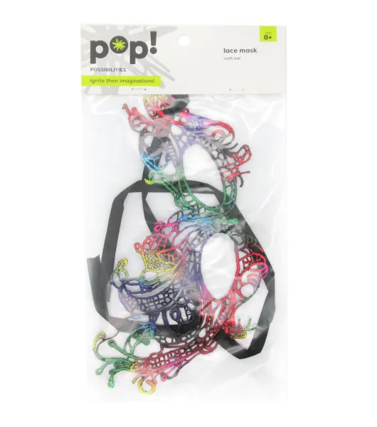 POP! Possibilities 6in Plastic Masquerade Mask - Matte White