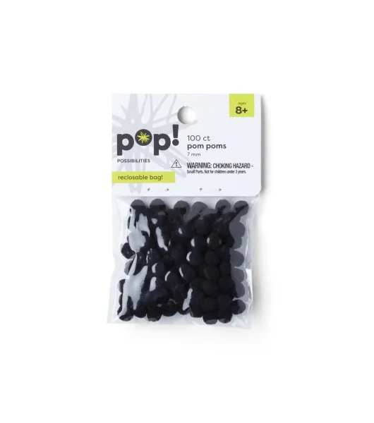 7mm Multicolor Assorted Pom Poms 100ct by POP! by POP!