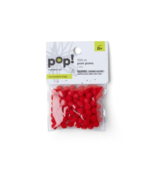 7mm Multicolor Assorted Pom Poms 100ct by POP! by POP!