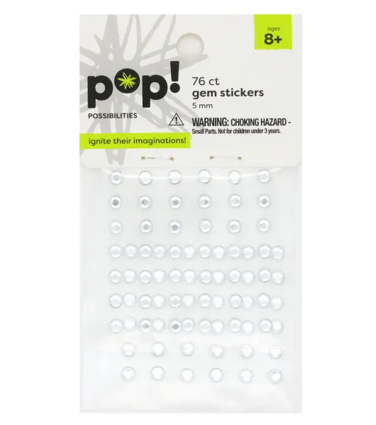 POP! Possibilities 160 pk Holographic Adhesive Foam Stickers - Hearts