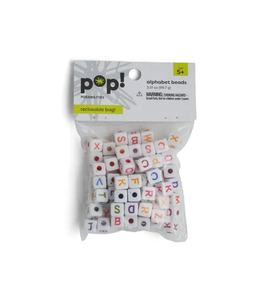 POP! Possibilities 160 pk 7mm Translucent Beads - Alphabet