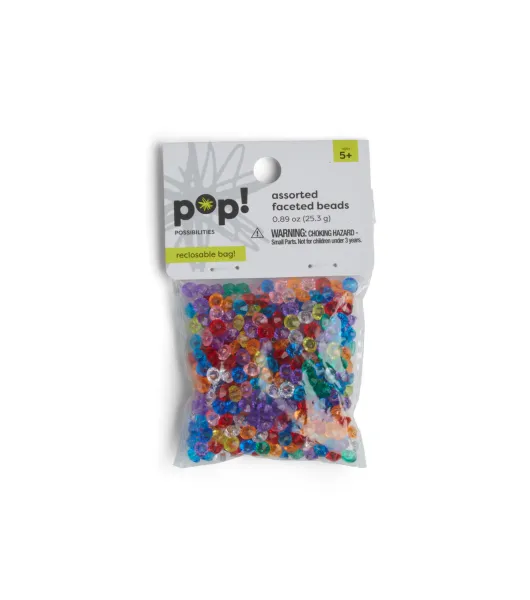 POP! Possibilities 10mm Round Translucent Glitter Beads - Alphabet