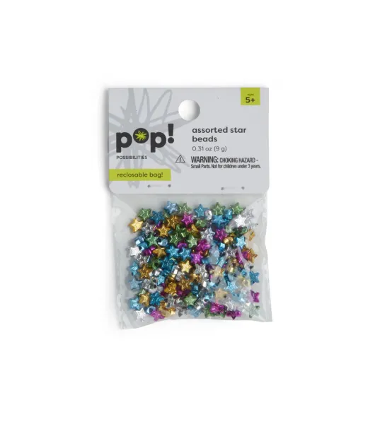 POP! Possibilities 185 pk Mini Metallic Star Beads by POP!