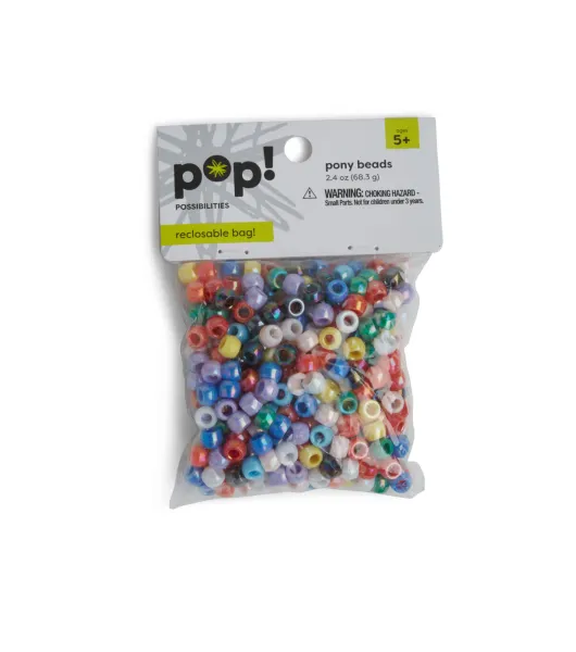 Pop! Natural Shell Beads 15pcs - Kids Pony Beads - Kids