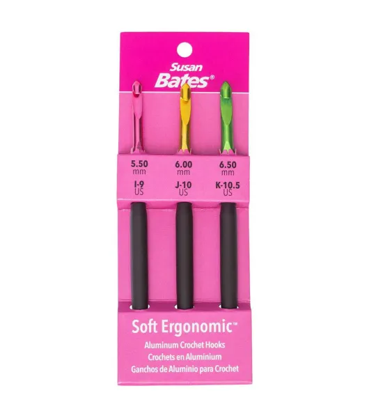 Susan Bates Silvalume 3 pk Crochet Hook Set G H J