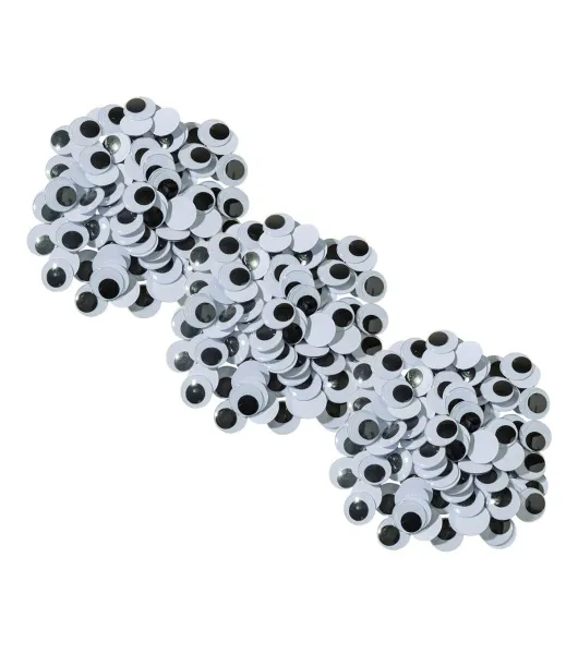 Wiggle Eyes Stickers, Black