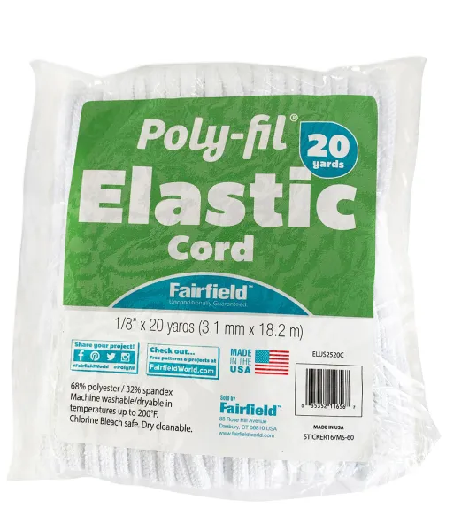 Poly-Fil Spandex Elastic Cording 20 yards by Fairfield