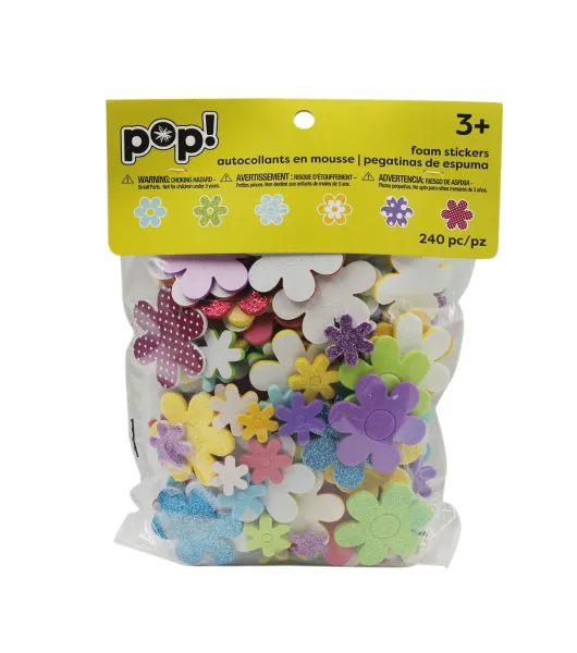 POP! Possibilities 160 pk Holographic Adhesive Foam Stickers - Hearts