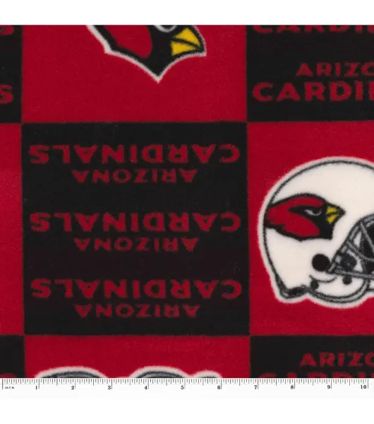 Fabric Traditions St. Louis Cardinals Fleece Fabric Buffalo Check